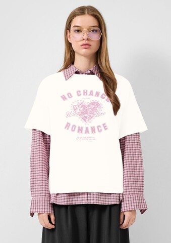 QS Majica | bež barva: sprednja stran