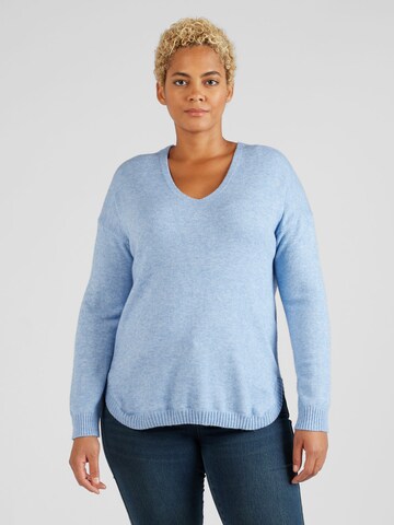 Pull-over 'MARGARETA' ONLY Carmakoma en bleu : devant