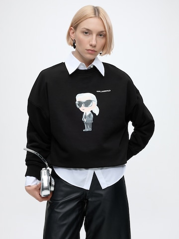 Karl Lagerfeld Tréning póló 'Ikon Aquarelle' - fekete