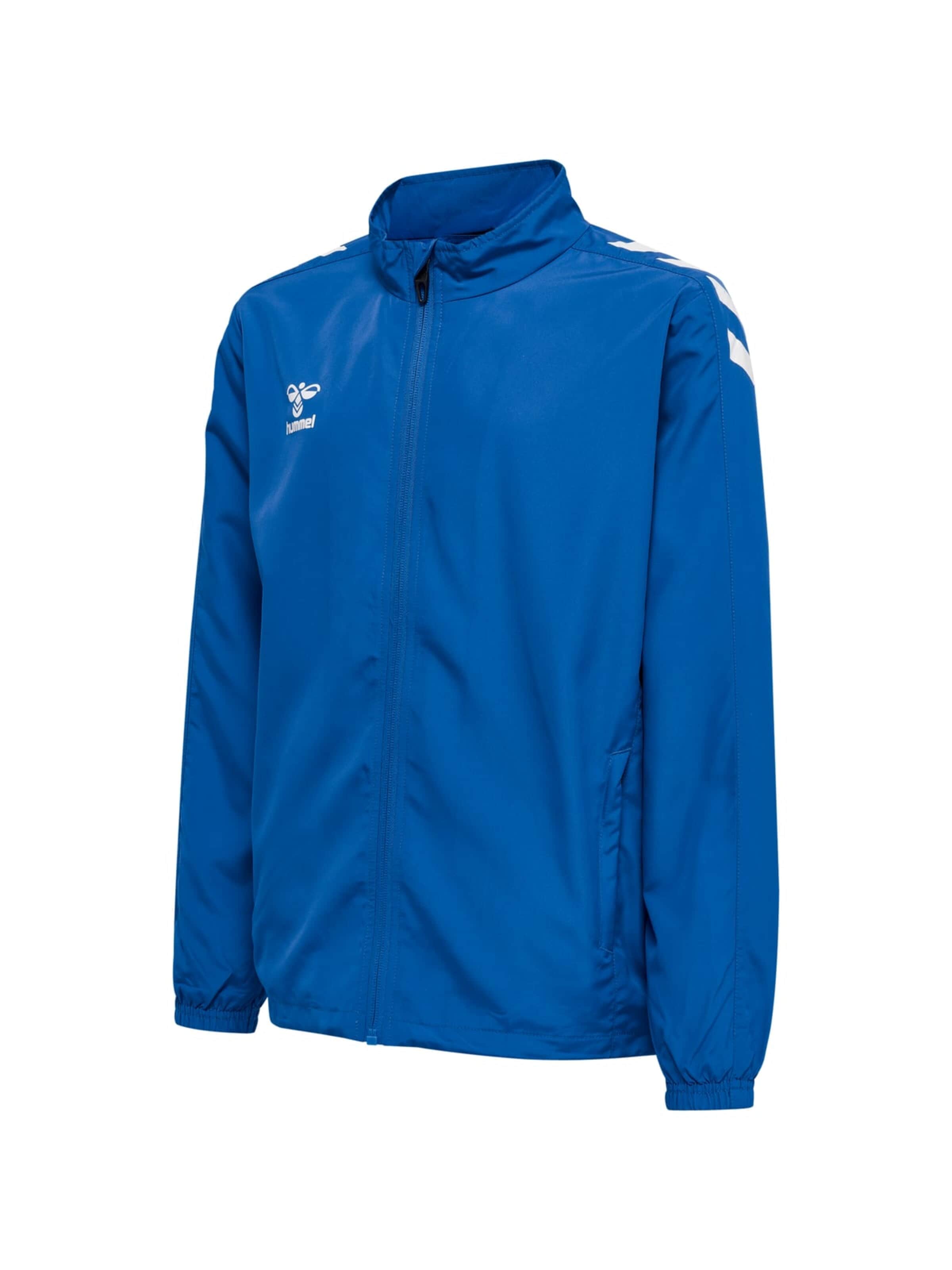 Veste de sport 'hmlCORE XK MICRO ZIP JACKET KIDS' Hummel en bleu : devant