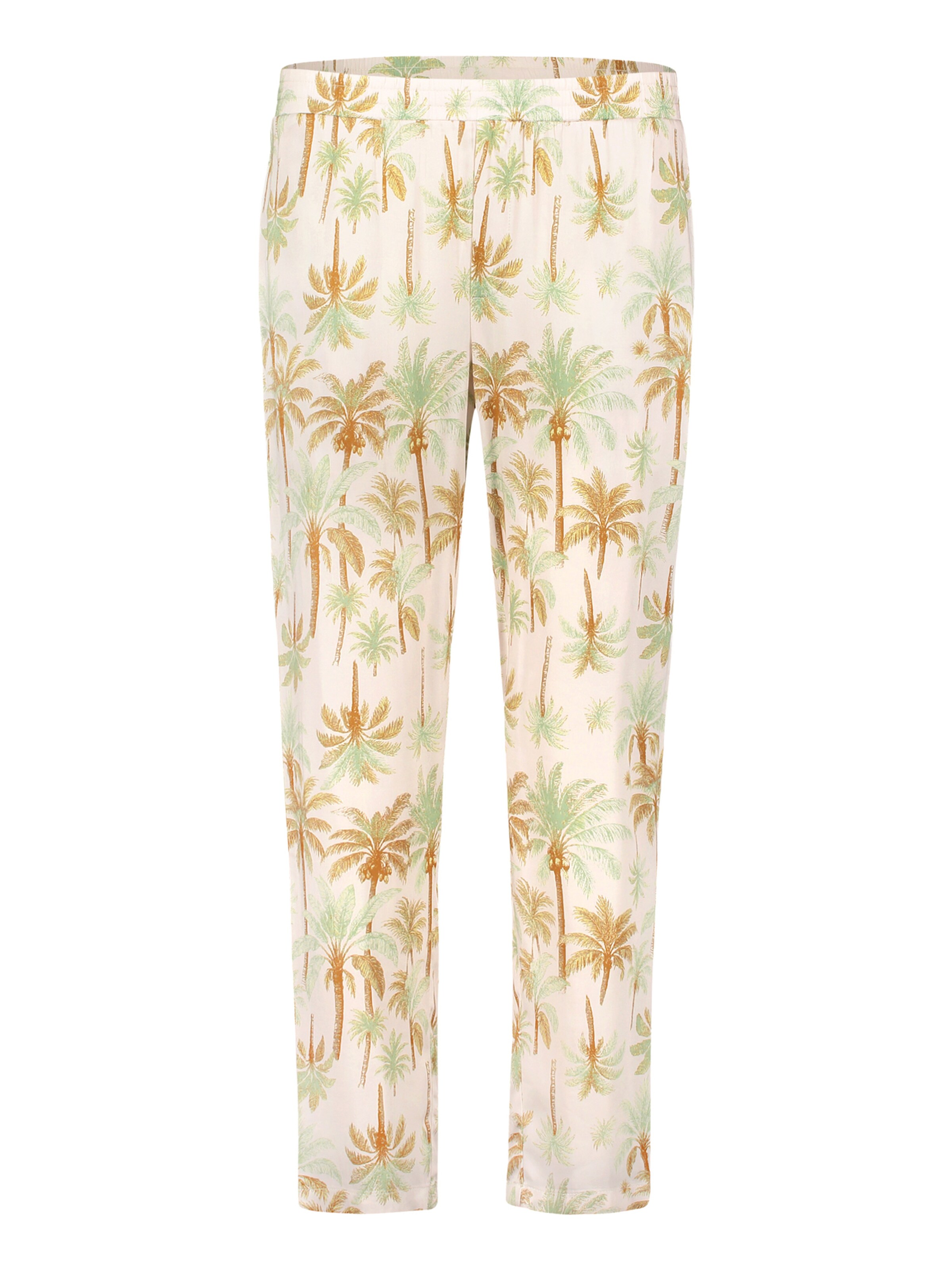 Cartoon Loosefit Casual-Hose mit Gummizug in Beige: Vorderseite