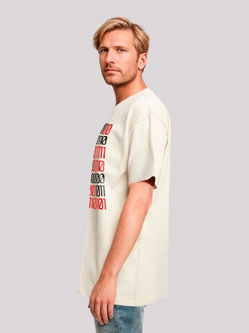 F4NT4STIC T-Shirt 'I Love You 01001001 Binary Code Valentinstag' in Beige