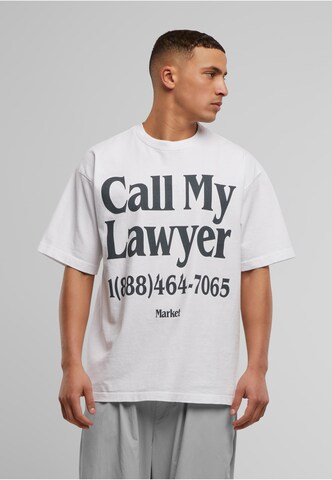 MARKET T-Shirt 'Call My Lawyer' in Weiß