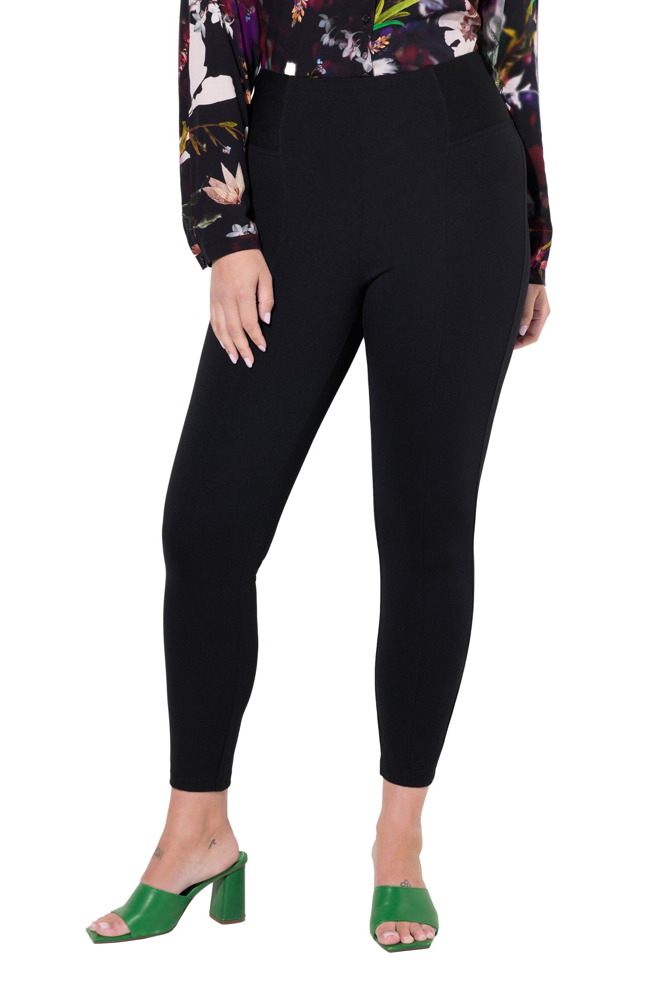 MIAMODA Skinny Leggings in Black: front