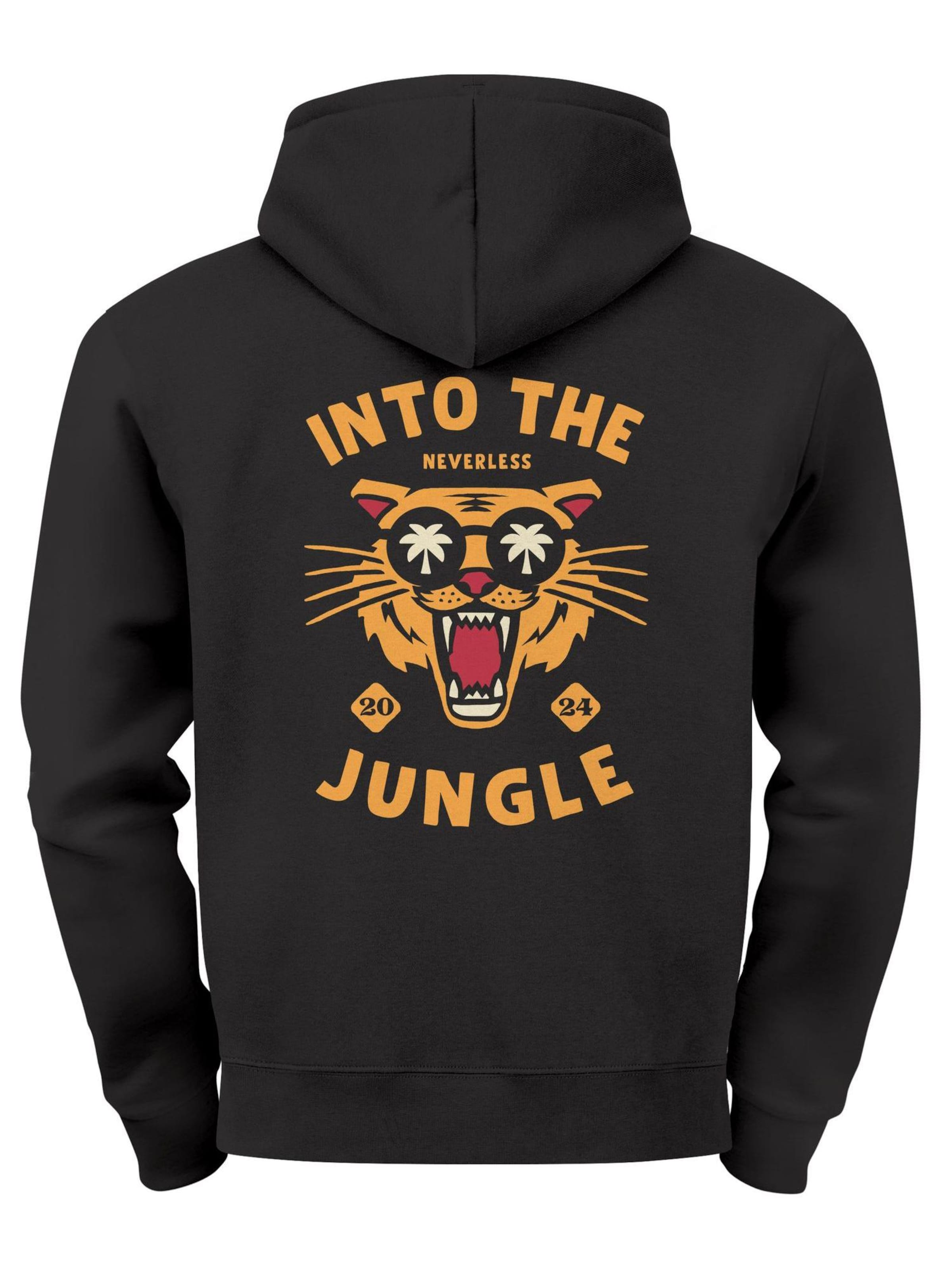 Neverless Sweatshirt 'Into the Jungle'‌‌ in Schwarz
