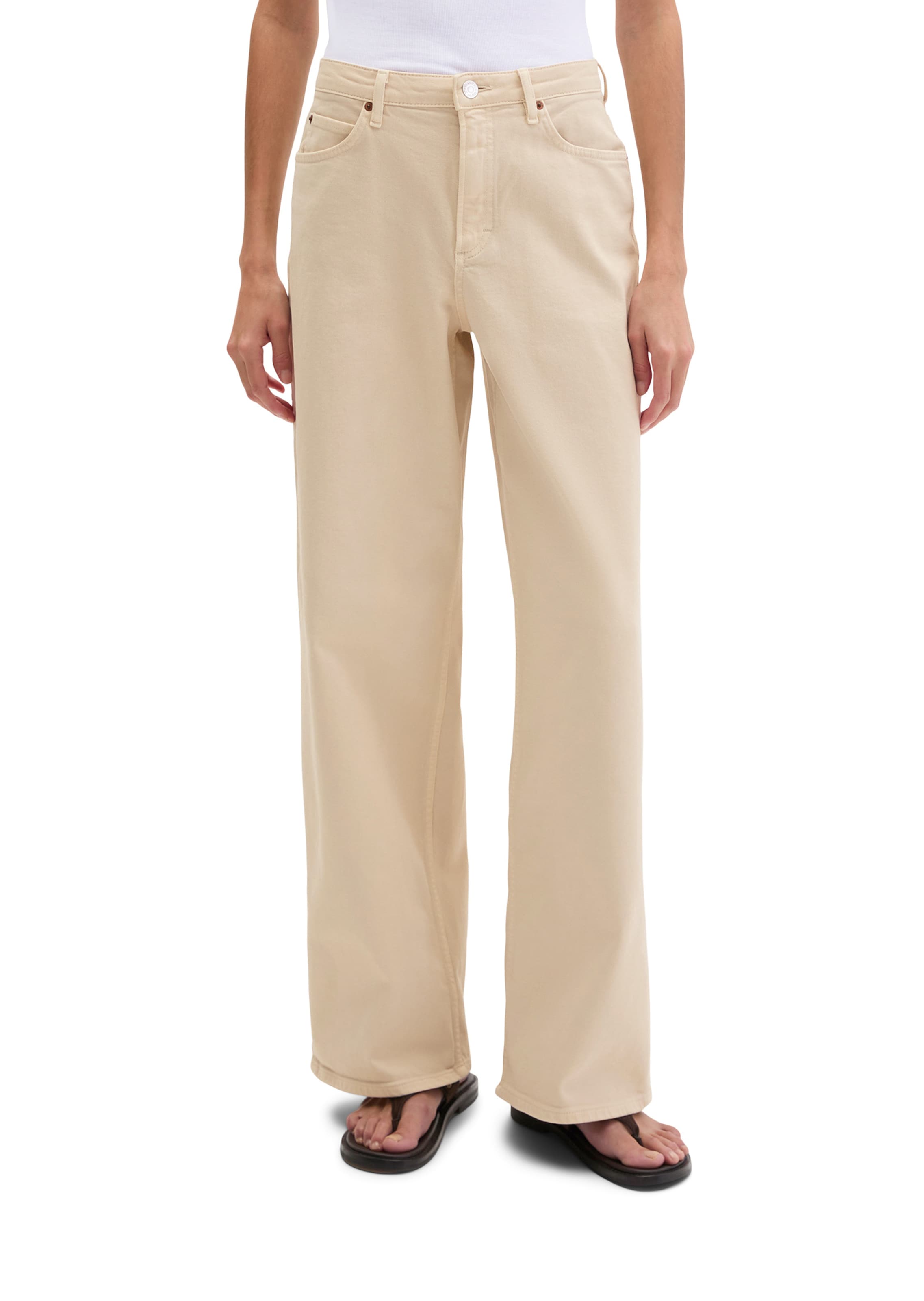 Marc O'Polo Wide leg Jeans 'Tolva' in Beige: voorkant