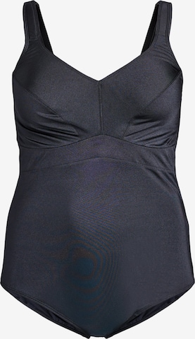 juoda Swim by Zizzi Trikampė Maudymosi kostiumėlis 'SRIKA': priekis