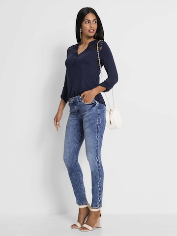 bonprix Skinny Jeans in Blauw