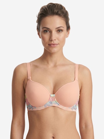 DACAPO T-shirt Bra 'Capri' in Orange: front