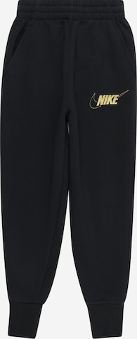 Nike Sportswear Дънки Tapered Leg Панталон 'Club Fleece' в черно: отпред