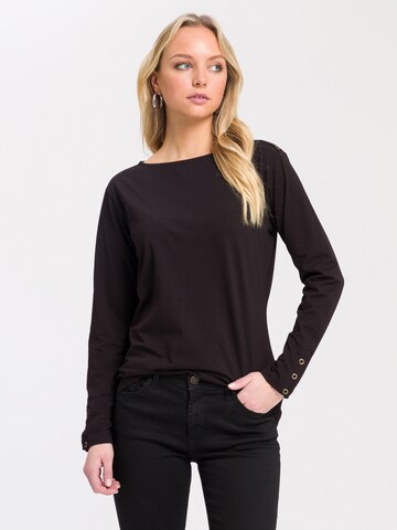 Cross Jeans Shirt '56032' in Black: front