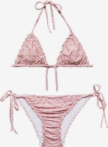 MANGO TEEN Triangle Bikini 'sarah' in Pink: front