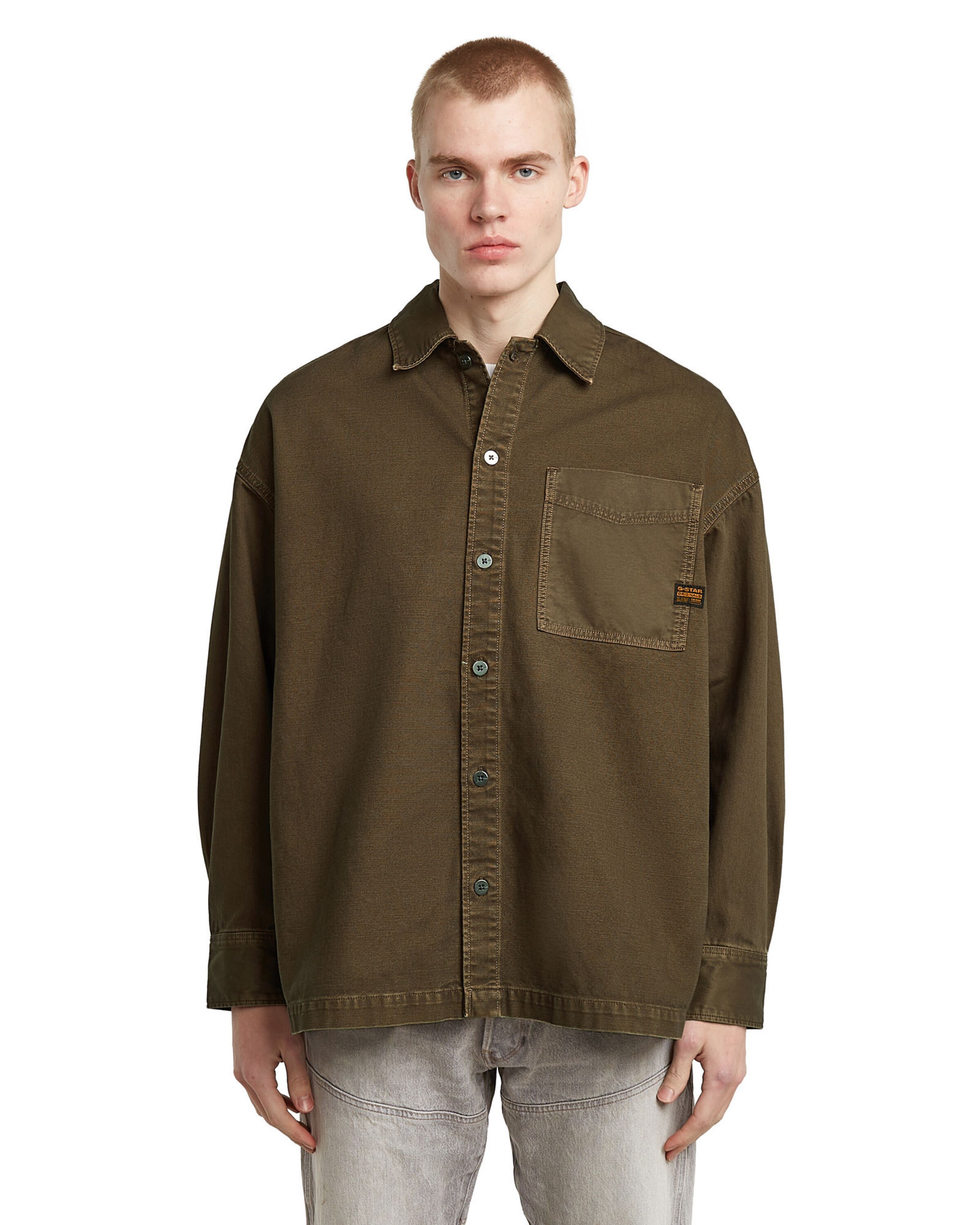 G-STAR Comfort Fit Hemd in Braun: Vorderseite