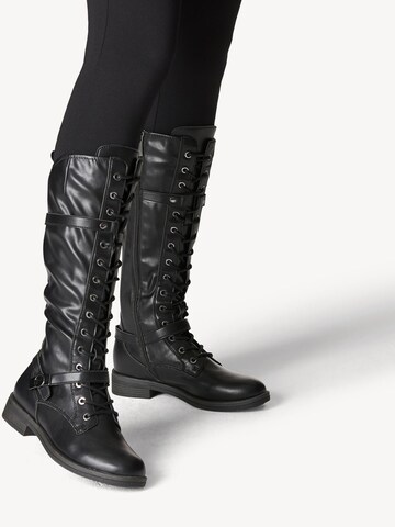 TAMARIS Lace-Up Boots in Black