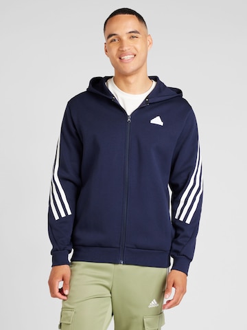 ADIDAS SPORTSWEAR - Sudadera con cremallera deportiva 'Future Icons' en azul: frente