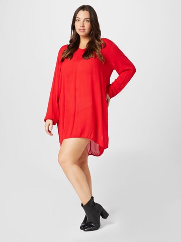 KAFFE CURVE Tunic 'Ami' in Red: front