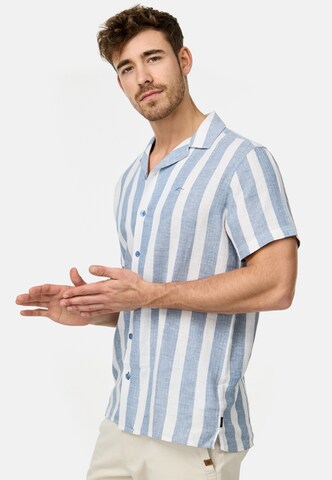 INDICODE JEANS Regular fit Button Up Shirt 'Bravida ' in Blue