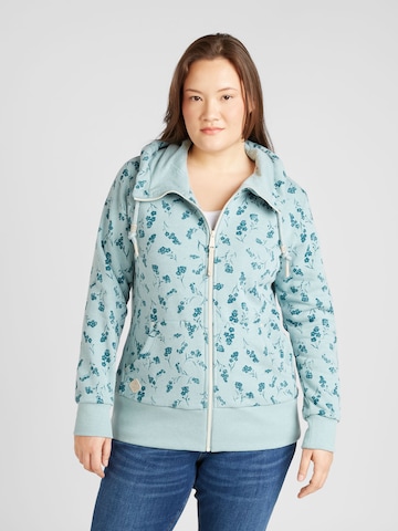 Ragwear Plus Sweat jacket 'NESKA' in Blue: front