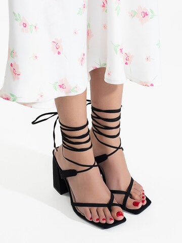 Celena T-bar sandals 'Chenaya' in Black