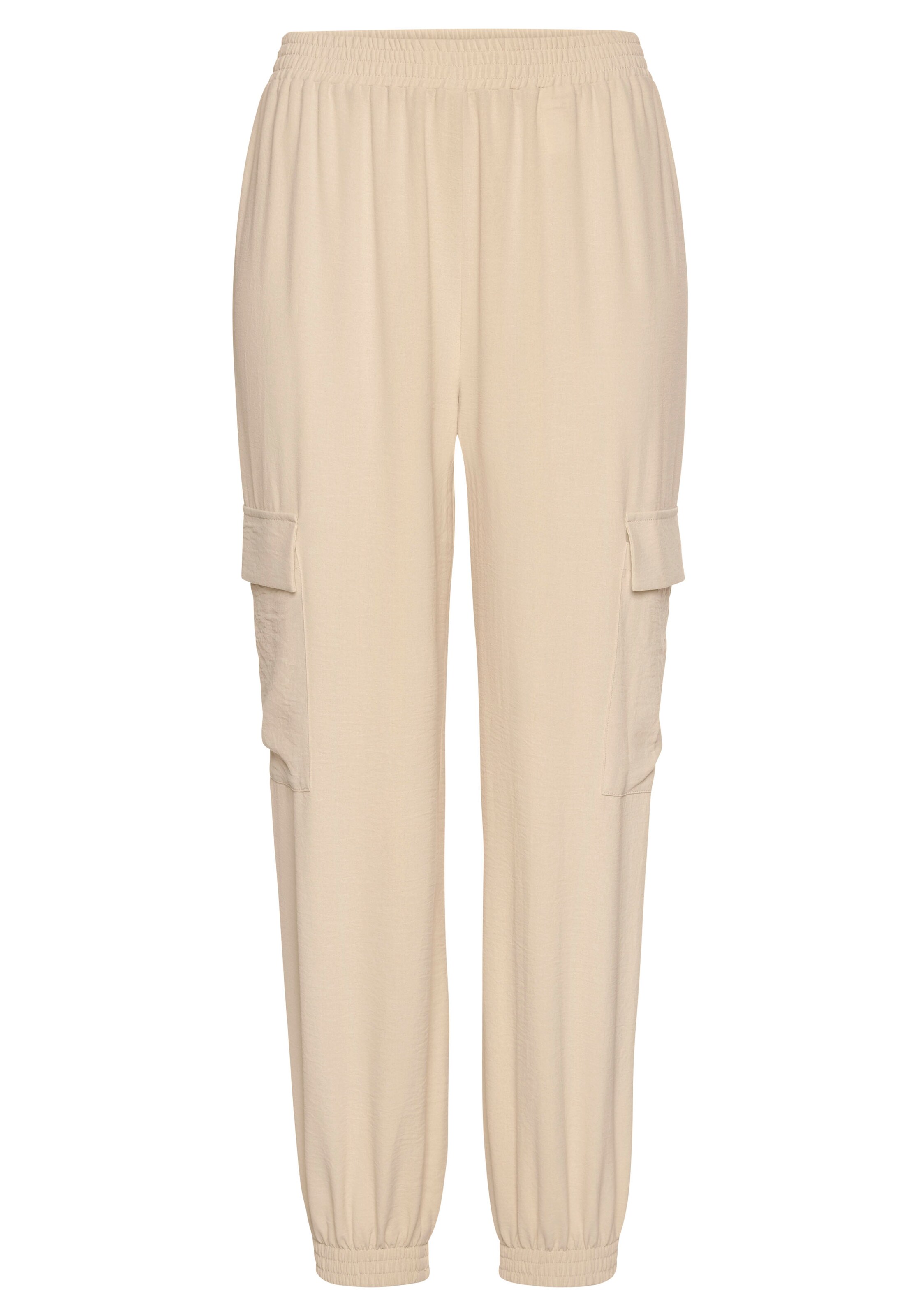 LASCANA Tapered Pants in Beige: front