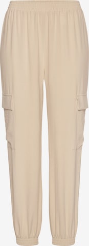 LASCANA Tapered Pants in Beige: front