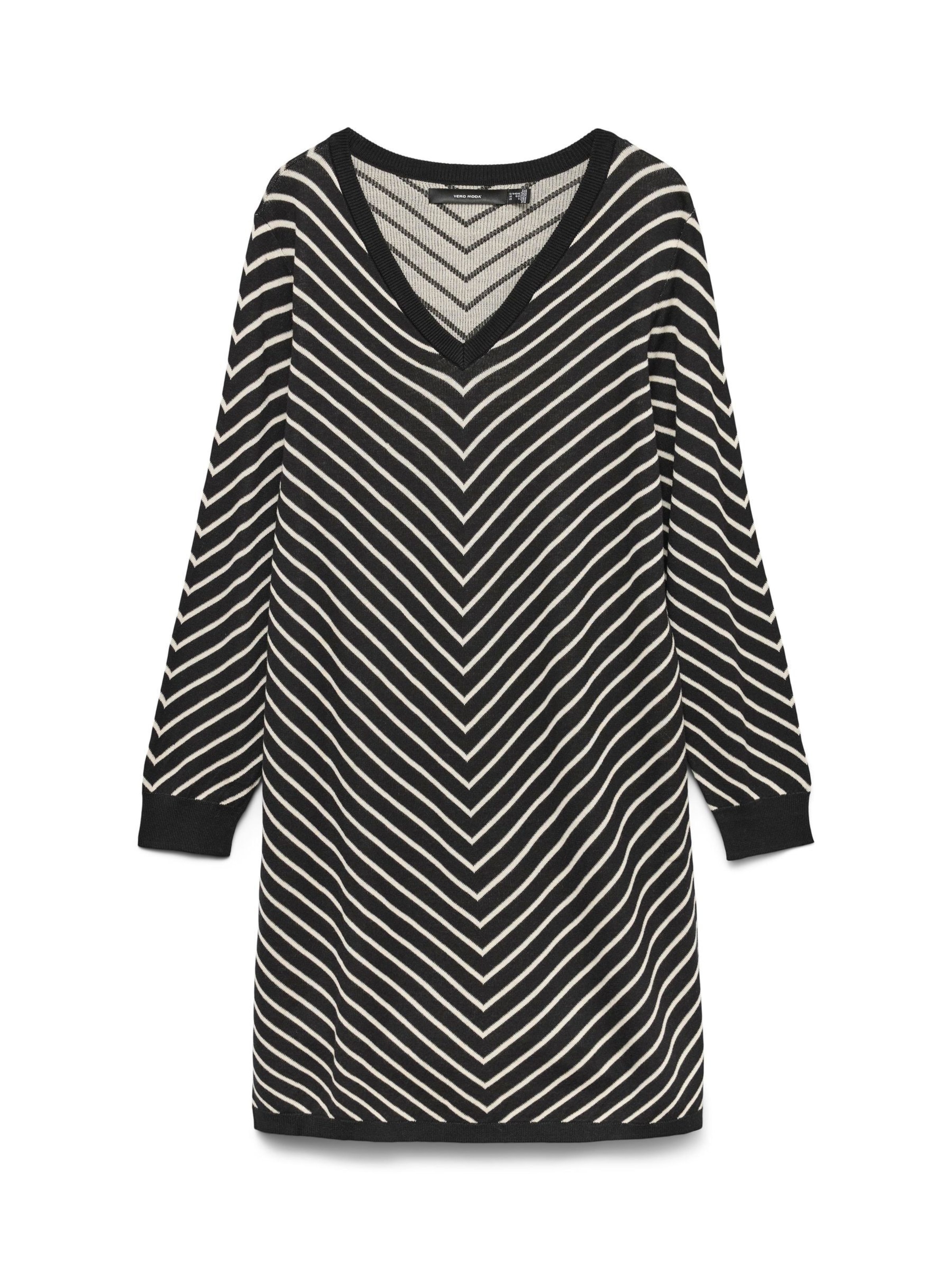 Robes en maille 'VMCCapricorn' Vero Moda Curve en noir : devant