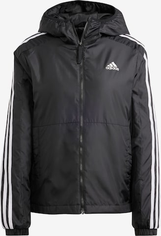 ADIDAS SPORTSWEAR Athletic Jacket 'Essentials 3-Streifen' in Black: front