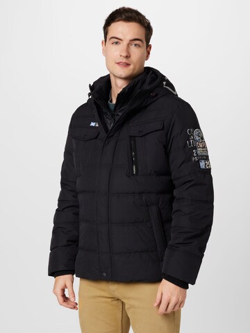 CAMP DAVID Winter Jacket in Black: front