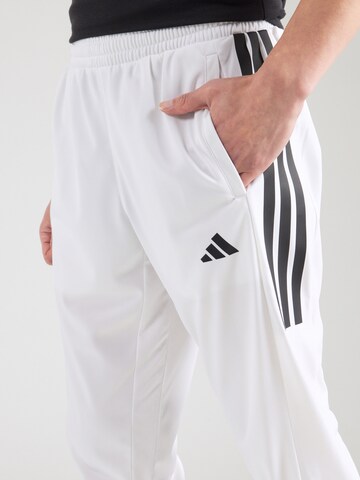 ADIDAS PERFORMANCE Tapered Sports trousers in White