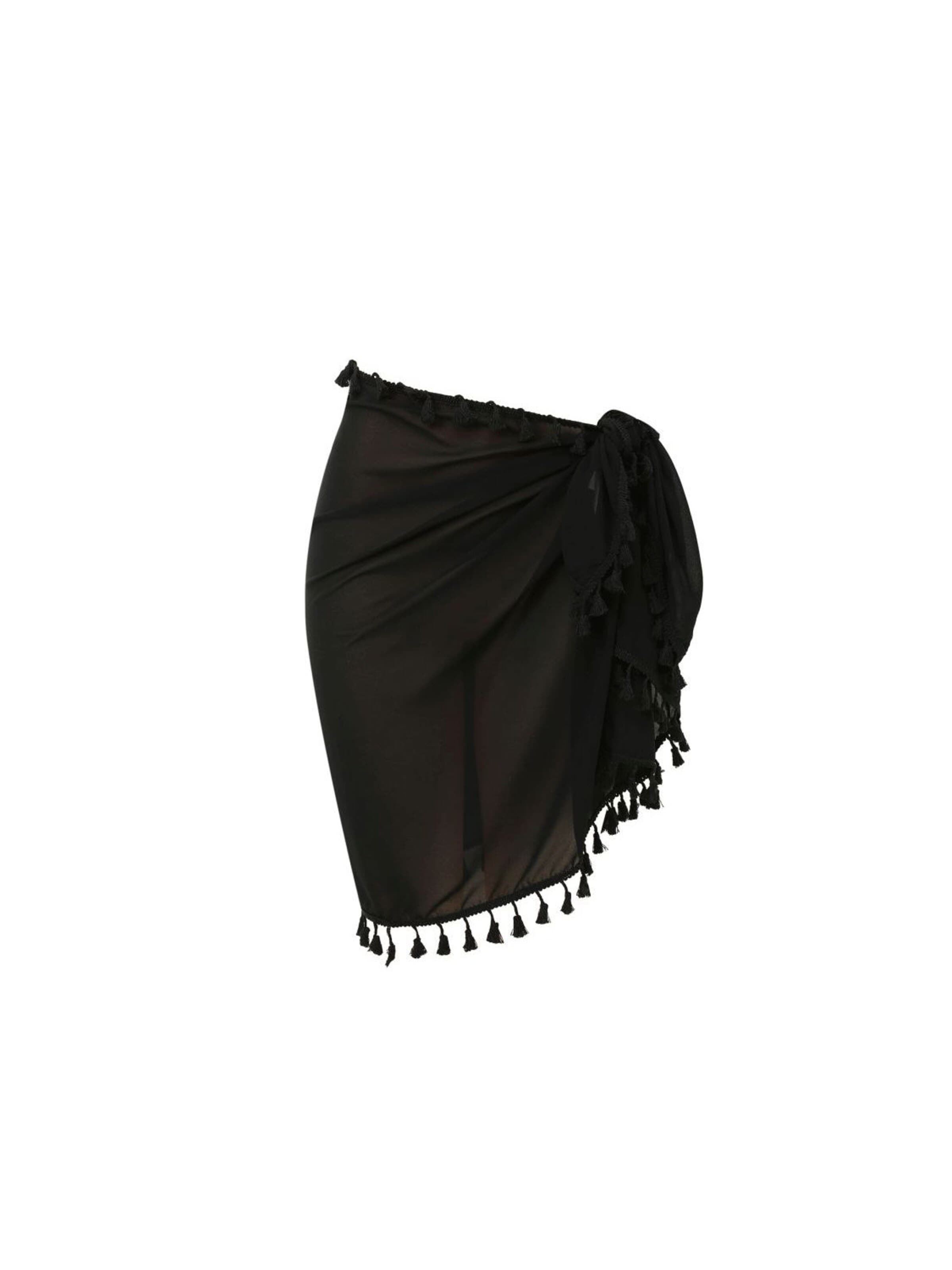 alberto cabale Skirt 'FRINGES' in Black: front