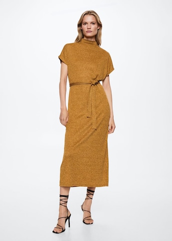 MANGO Knitted dress 'Margot' in Yellow