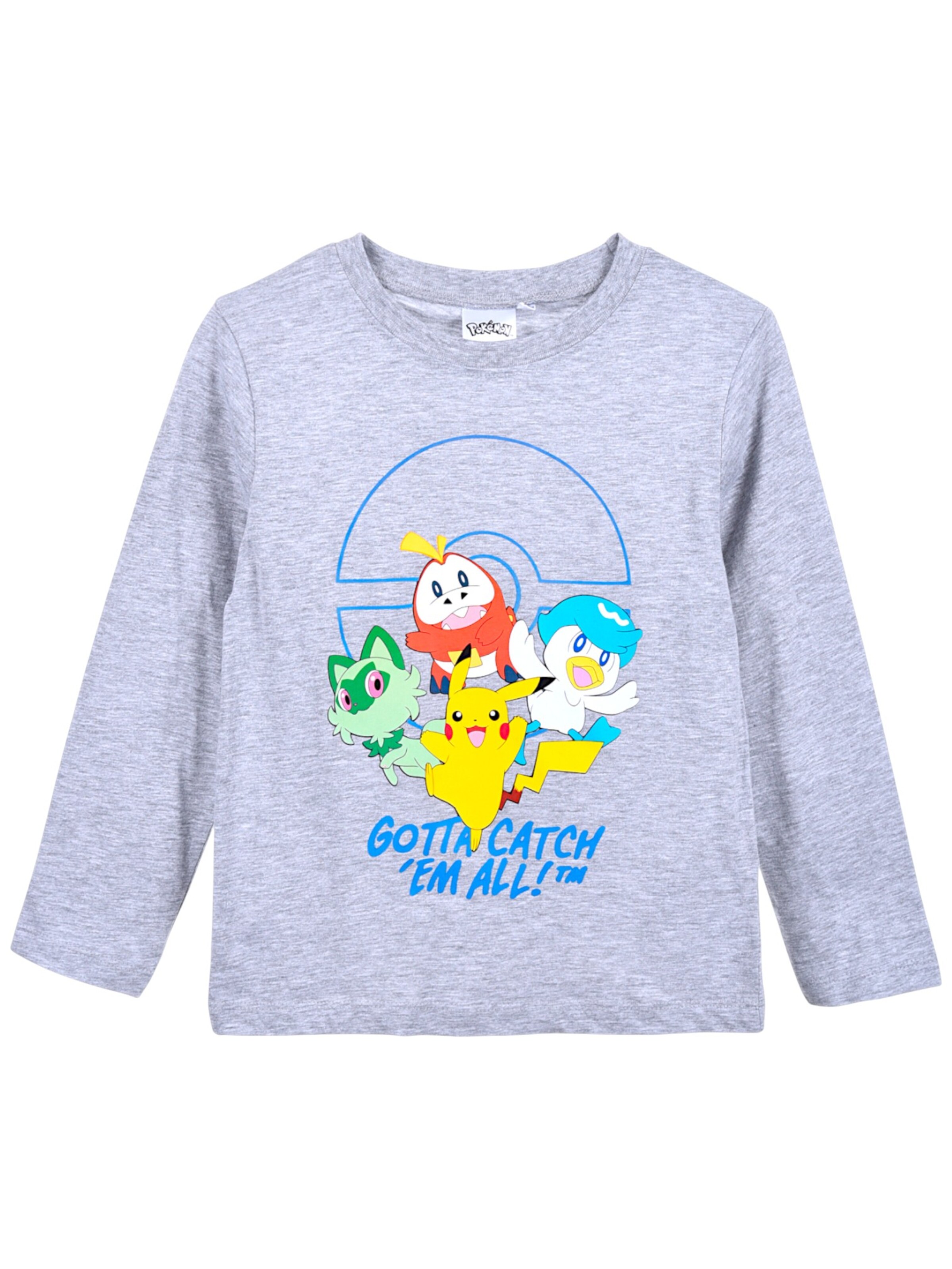 Pokémon Shirt 'Pokémon'‌‌‌‌‌‌‌‌‌‌ in Grau: Vorderseite