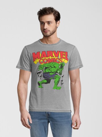 Recovered T-Shirt 'Marvel Comics Hulk Japan Washed' in Grau: Vorderseite
