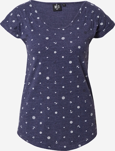 WLD Shirt 'WAIT FOR ME' in Navy / Black / White, Item view