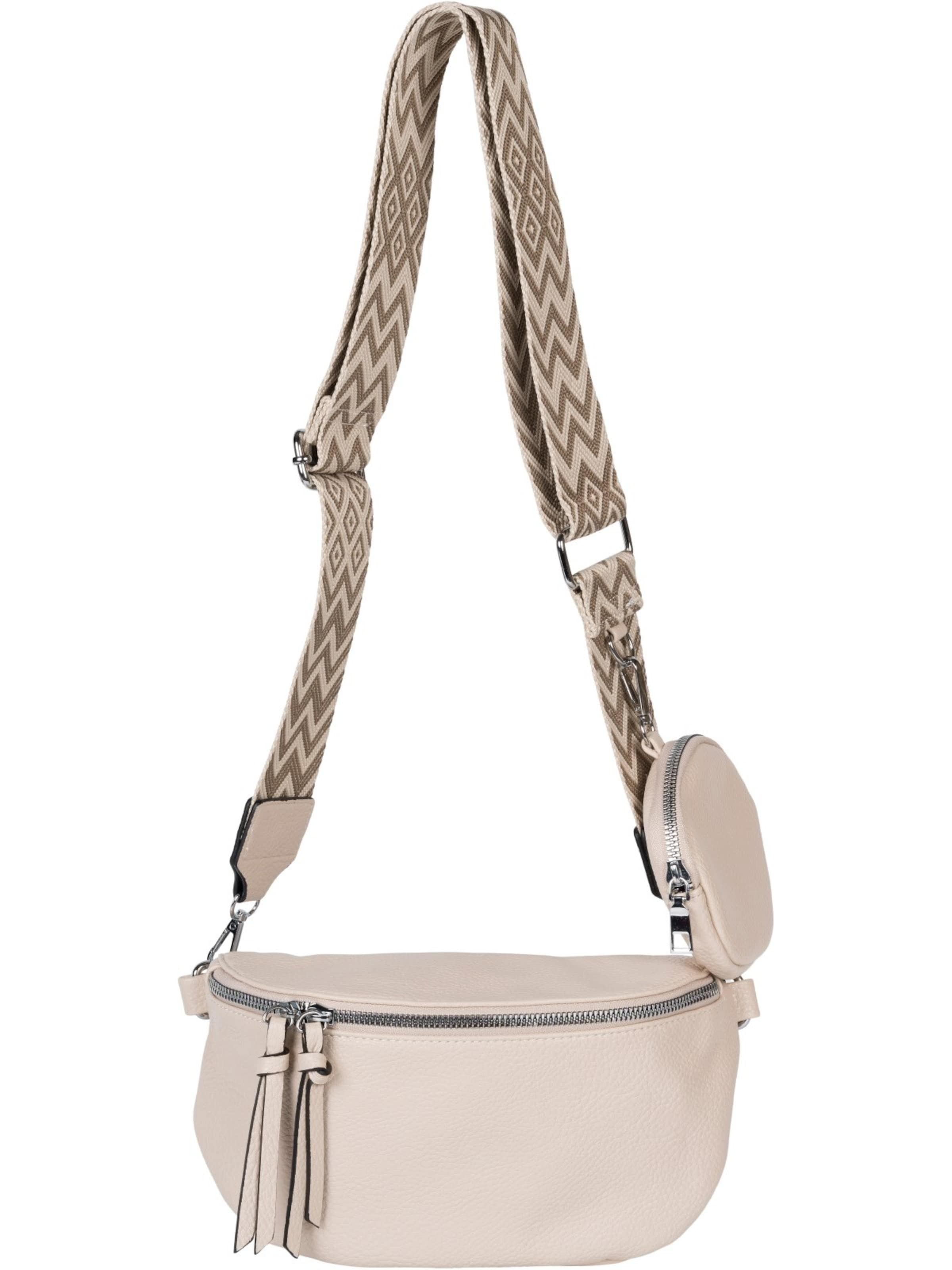 styleBREAKER Crossbody bag '2-Teiliges Set Halbmond Crossbody Bag' in Beige: front