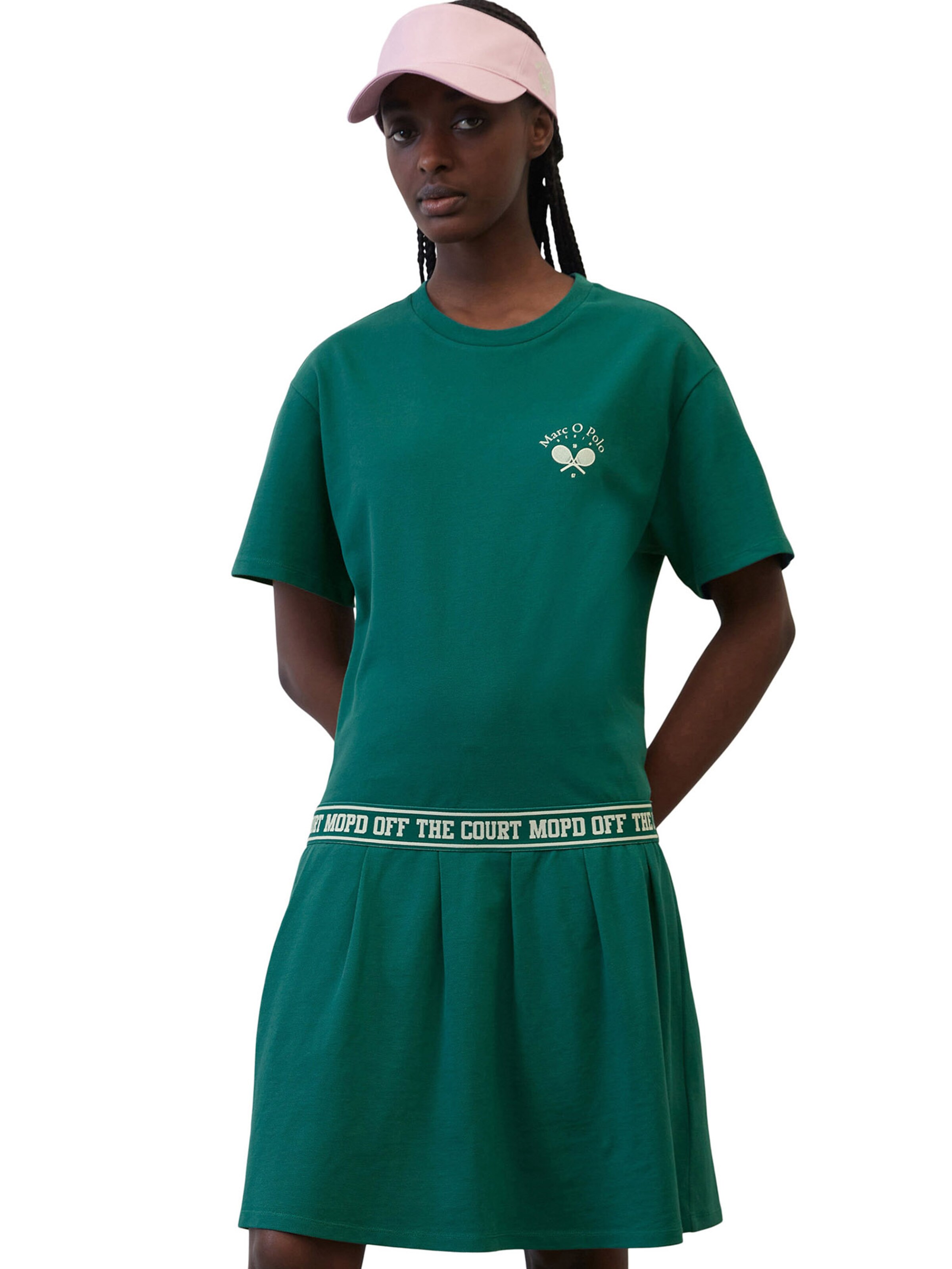 Emerald green t shirt dress 2025