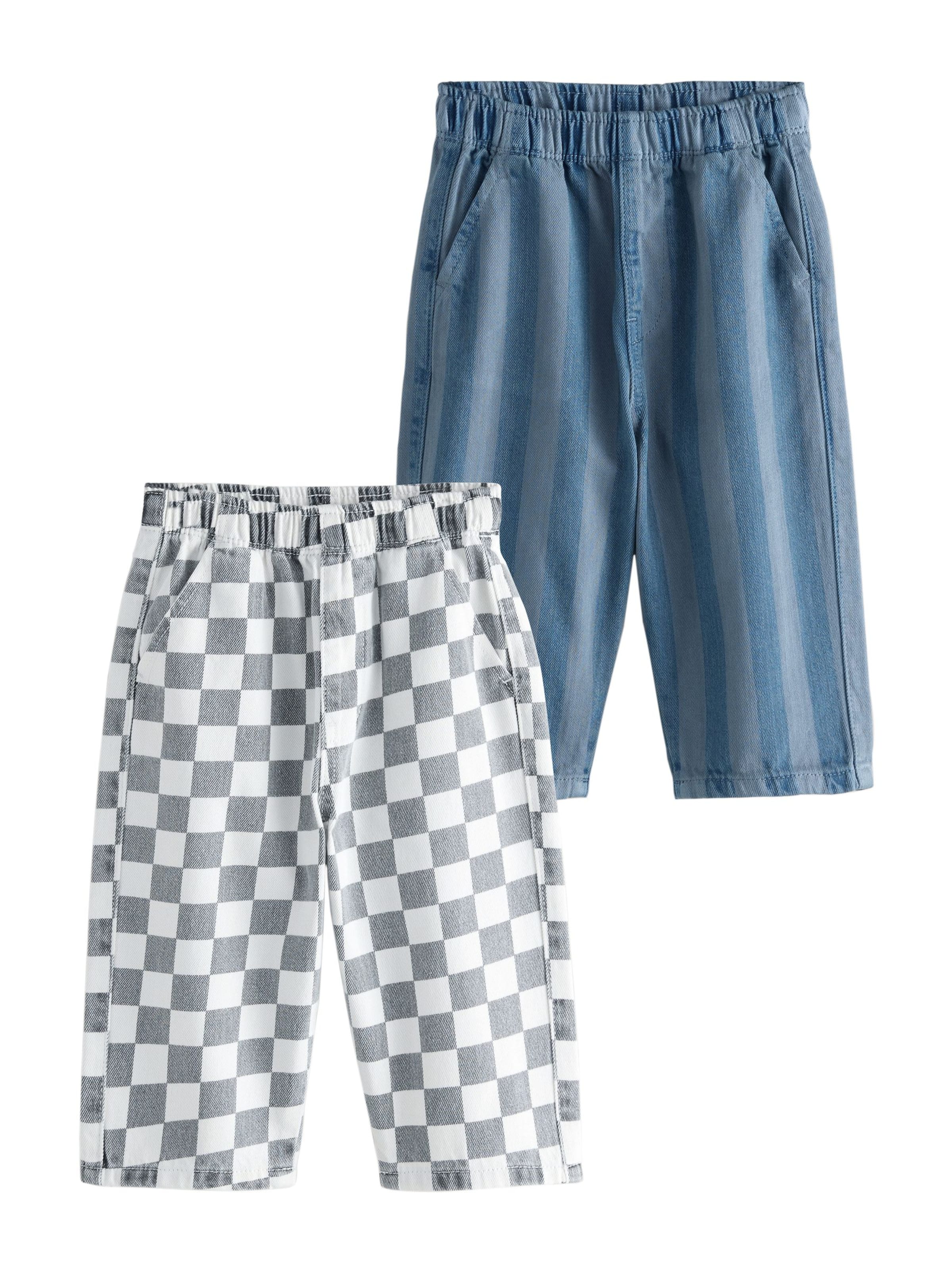 Next Широка кройка Панталон в синьо: отпред