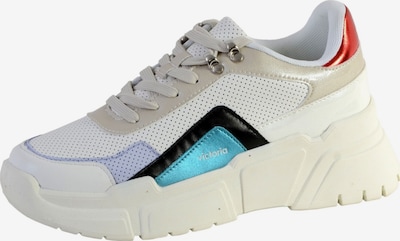 victoria Sportlicher Schnürschuh in 36 in beige / blau / rot, Produktansicht