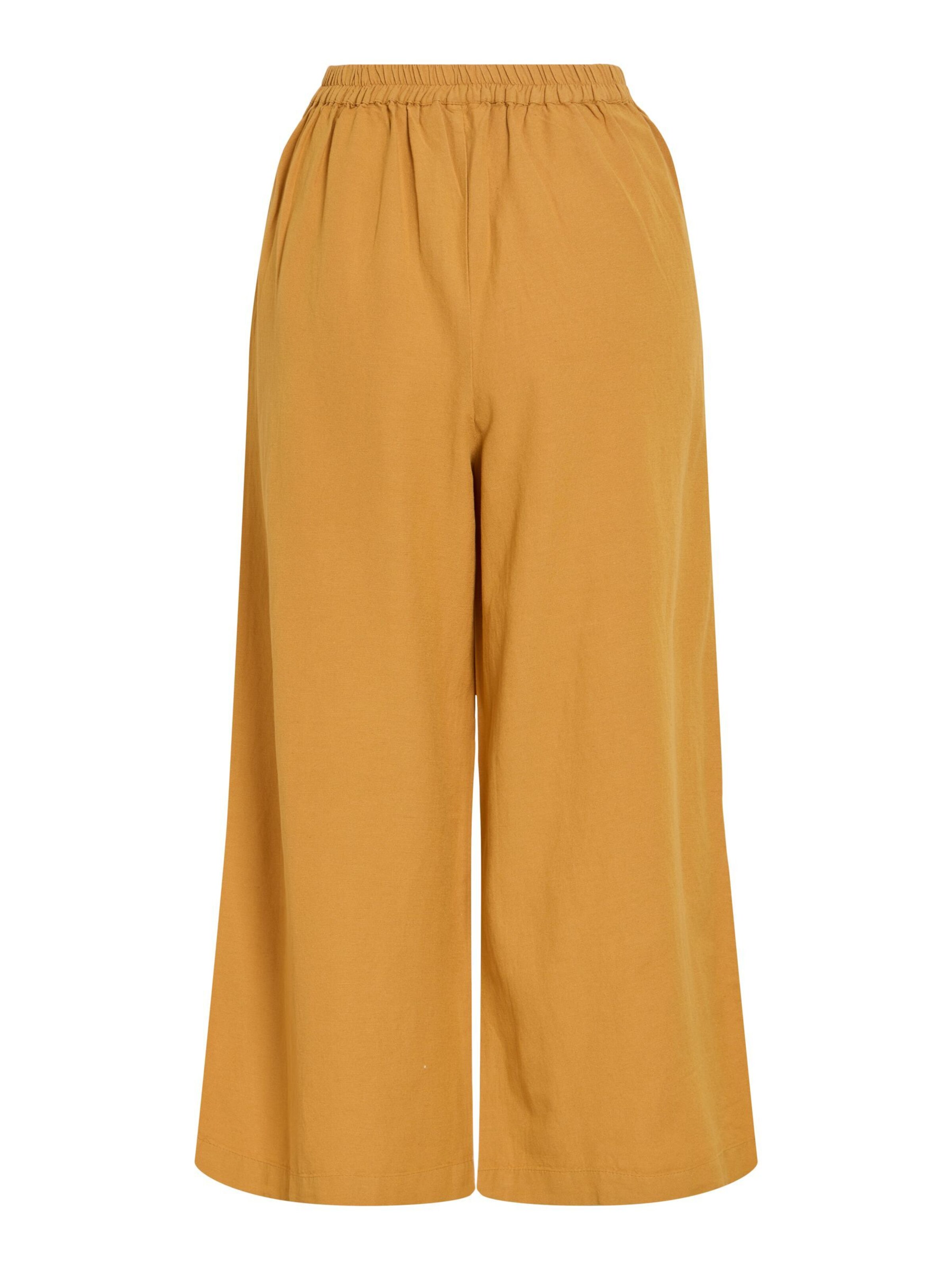 VILA Wide Leg Bukser 'VIPRISILLA' i guld
