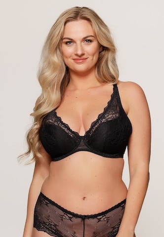 Triangle Soutien-gorge LingaDore en noir : devant