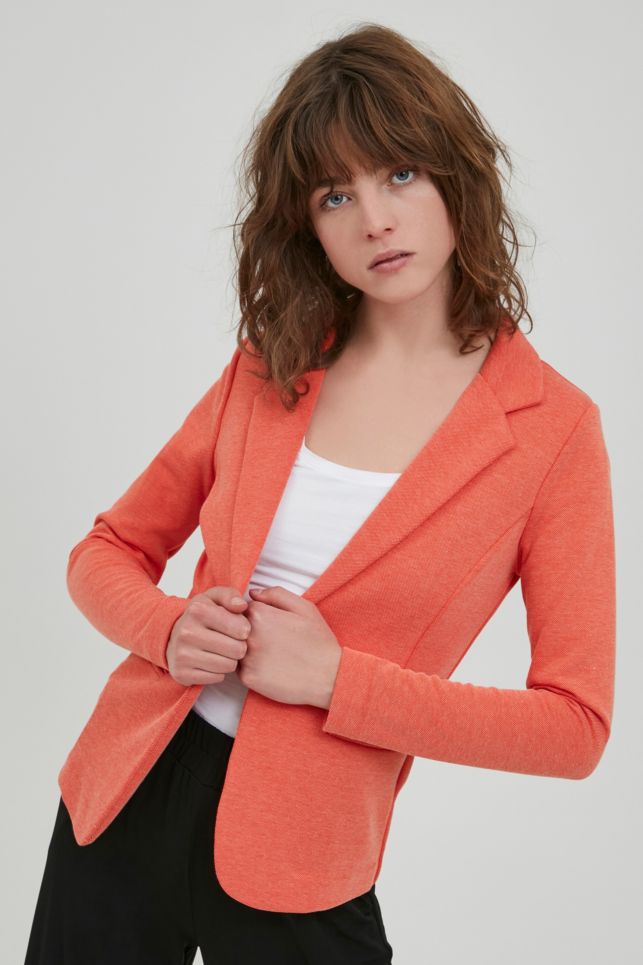 orange longline blazer