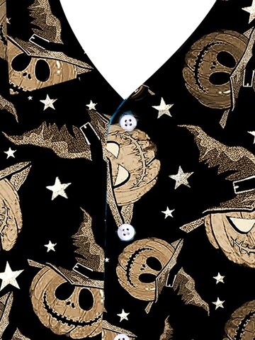 Maglietta 'Helloween Pumpkin Hat' di King Kameha in marrone