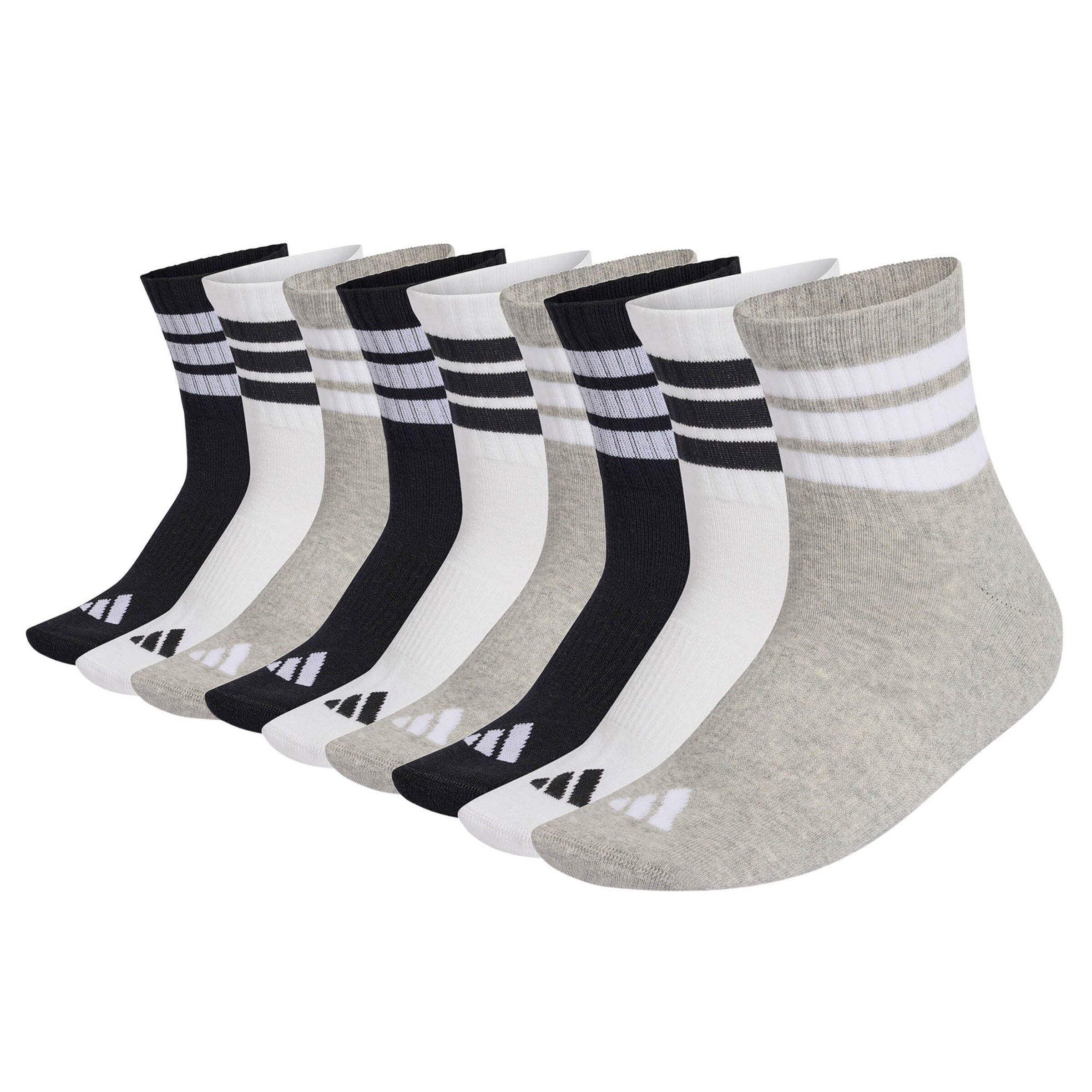 ADIDAS PERFORMANCE Chaussettes de sport en gris chiné / noir / blanc, Vue avec produit