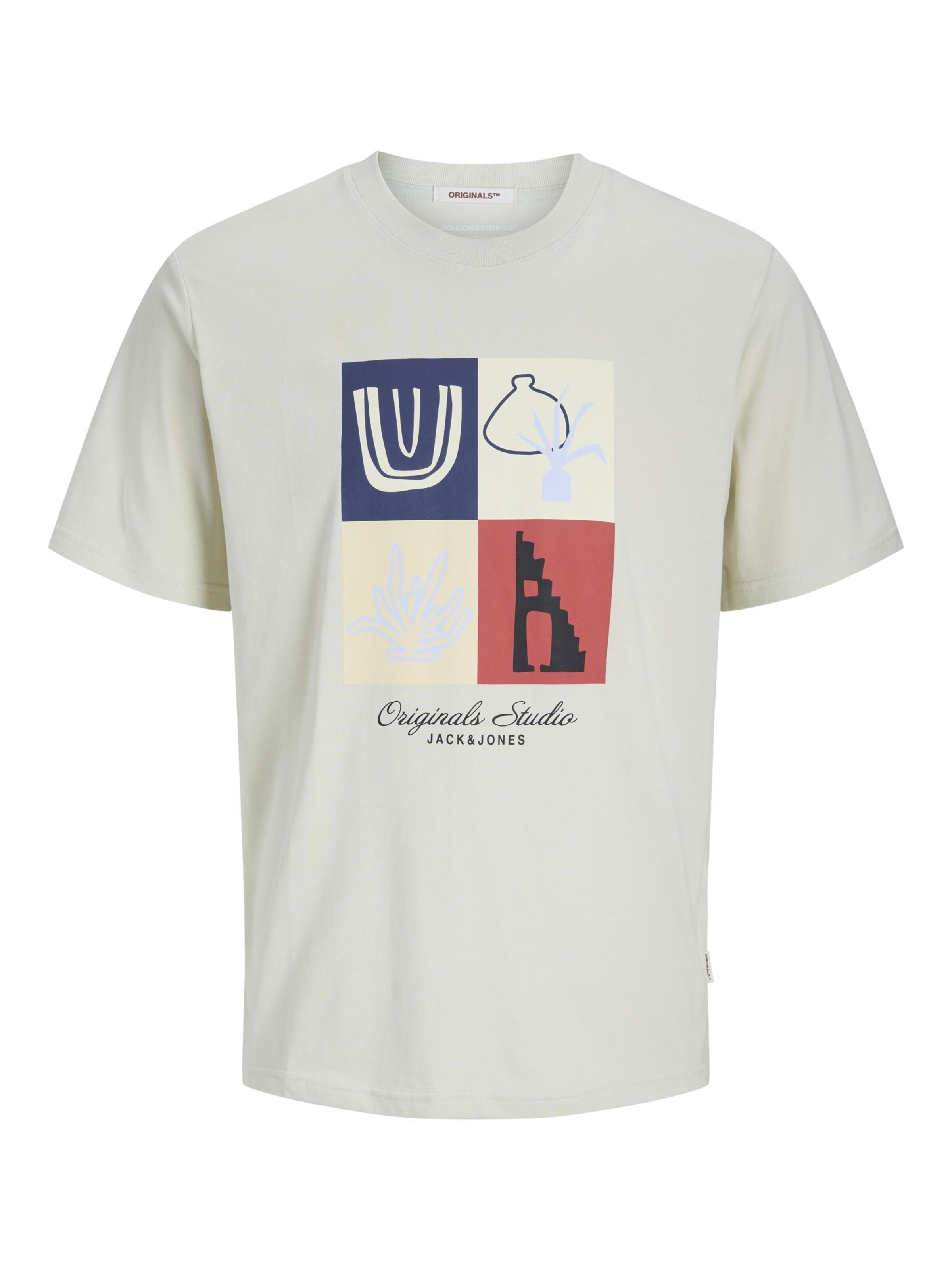 JACK & JONES Shirt in Beige: voorkant