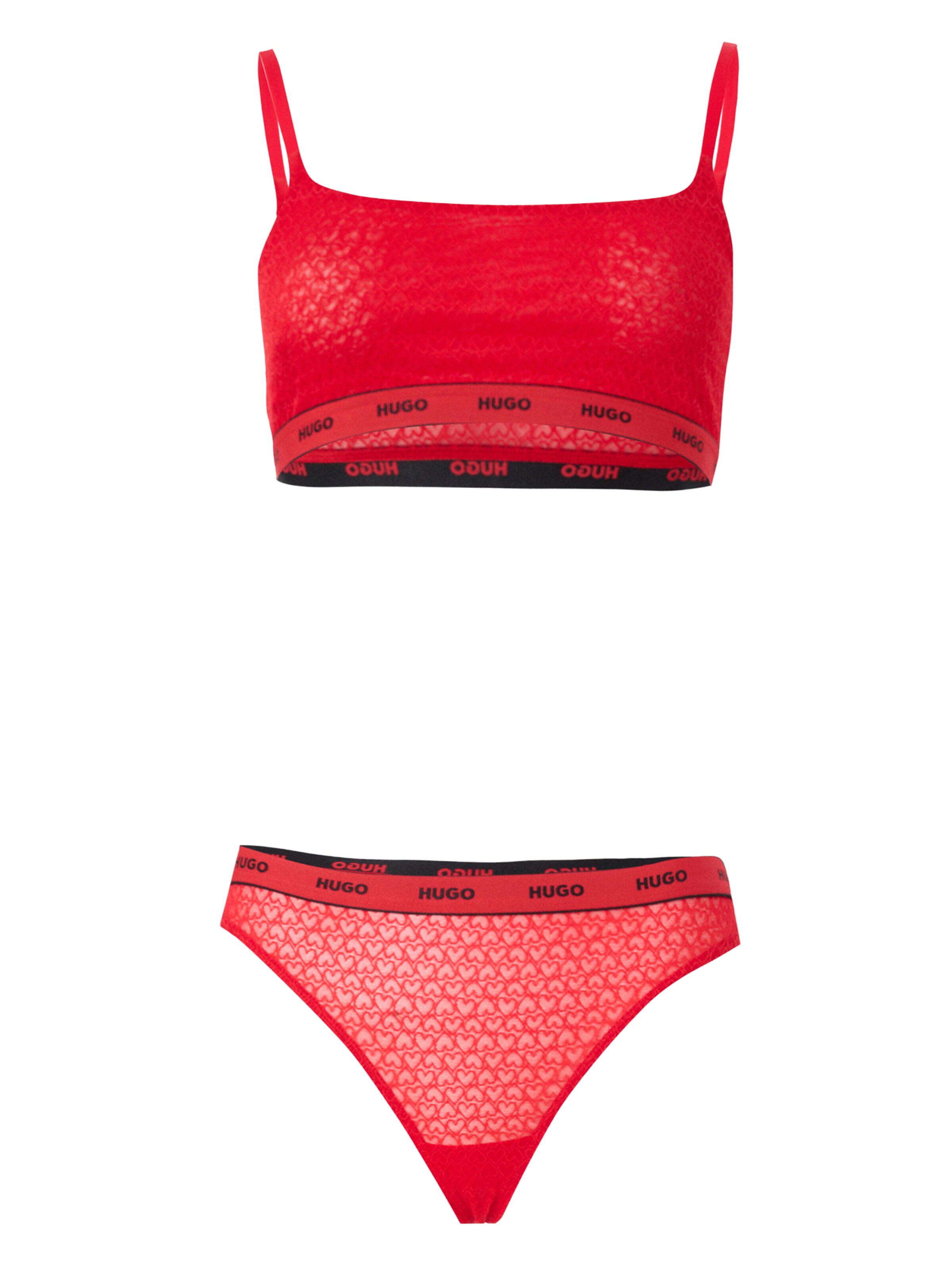 HUGO - Bustier Conjuntos de ropa interior en rojo: frente