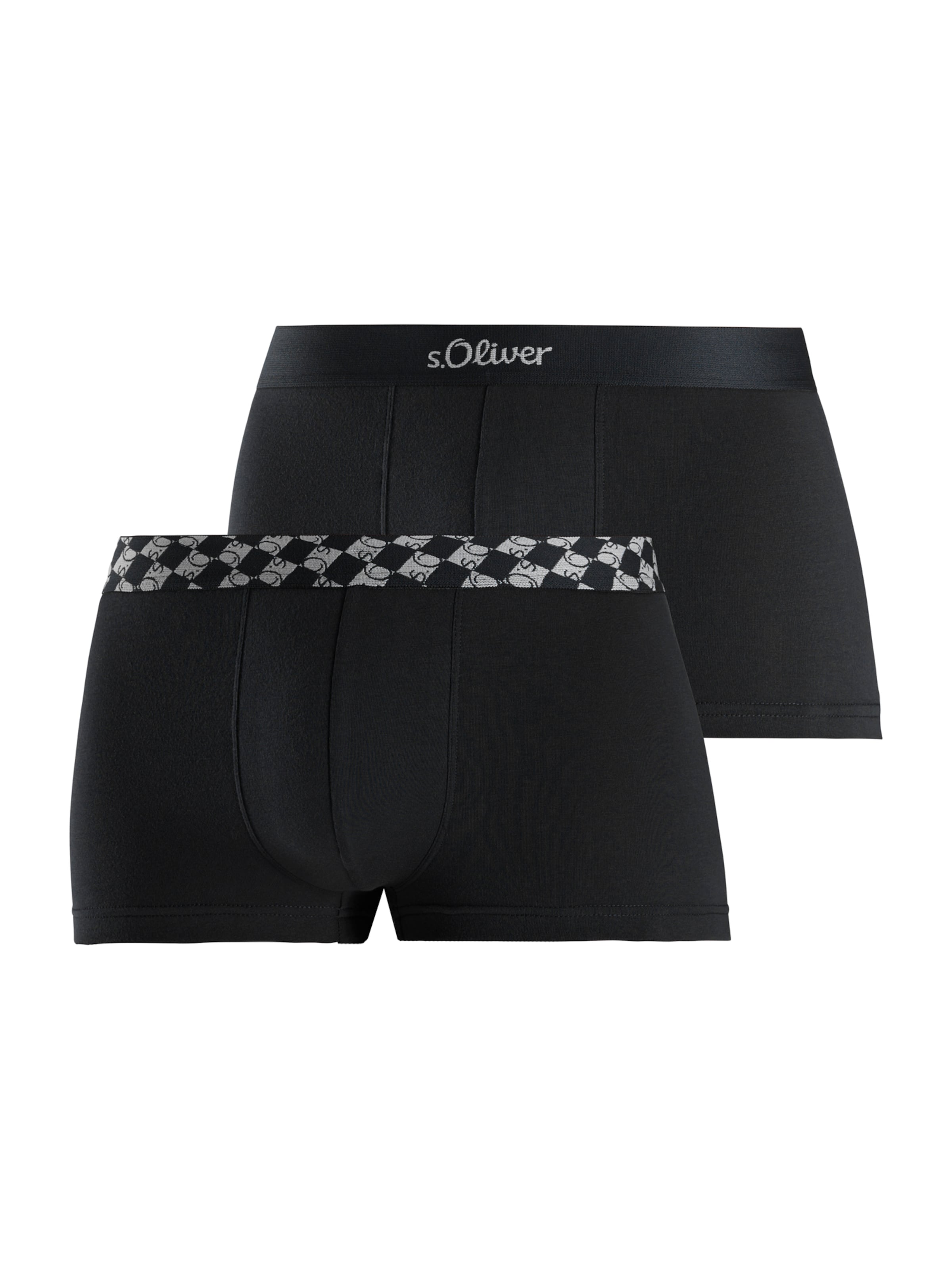 s.Oliver Boxershorts i svart: framsida