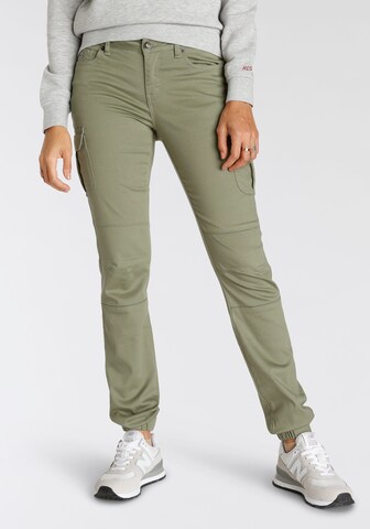 H.I.S Slimfit Cargohose in Grün