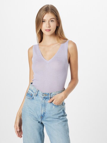 OBJECT - Top de malha 'ANGIE' em roxo: frente