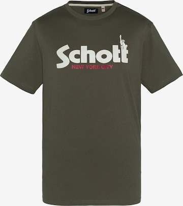 Schott NYC Shirt in Grün: Vorderseite