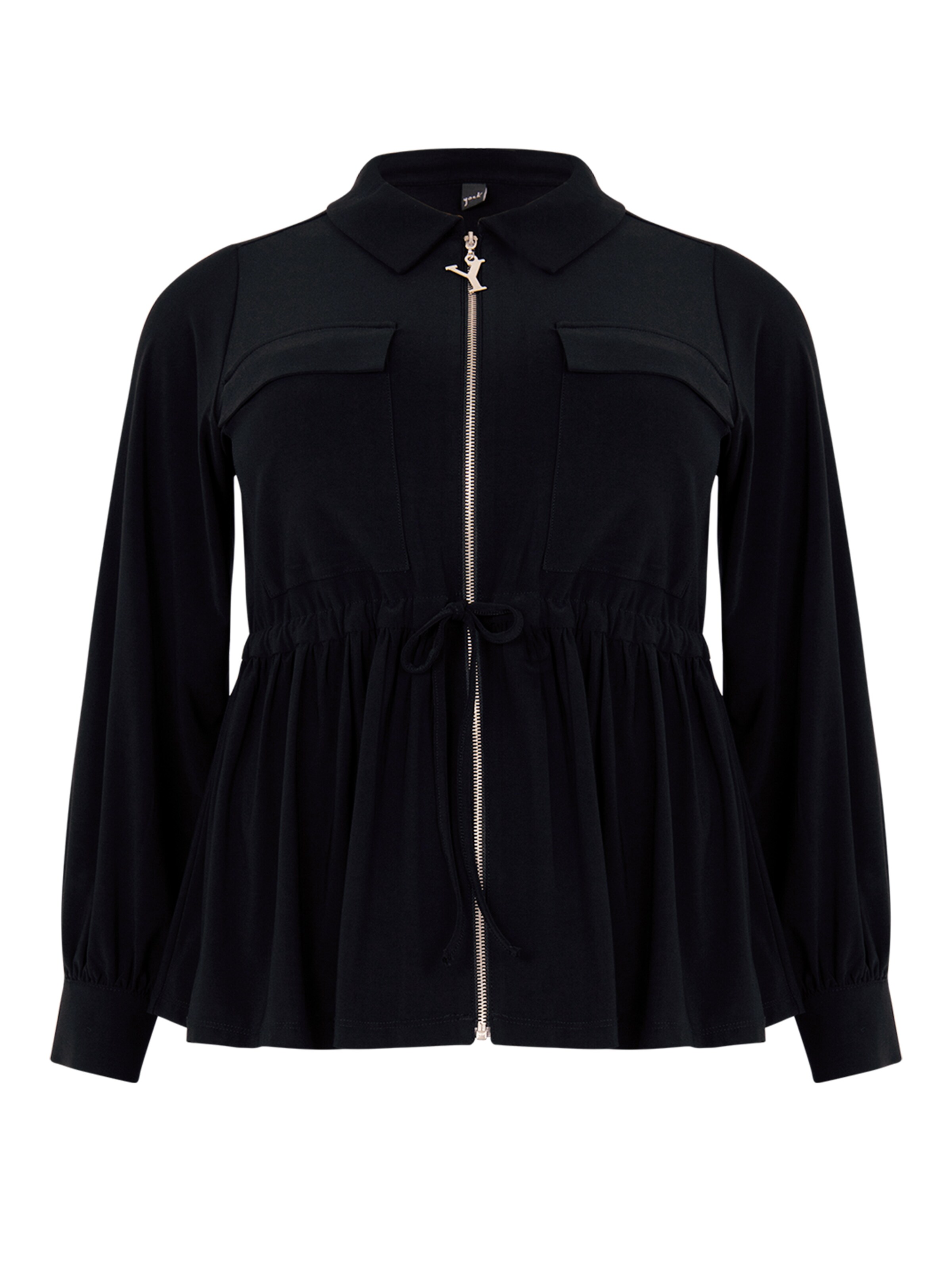 Veste mi-saison YOEK en noir : devant